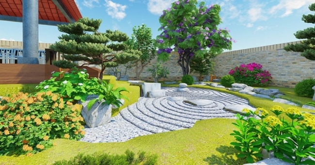 Thiết kế vườn Nhật biệt thự 